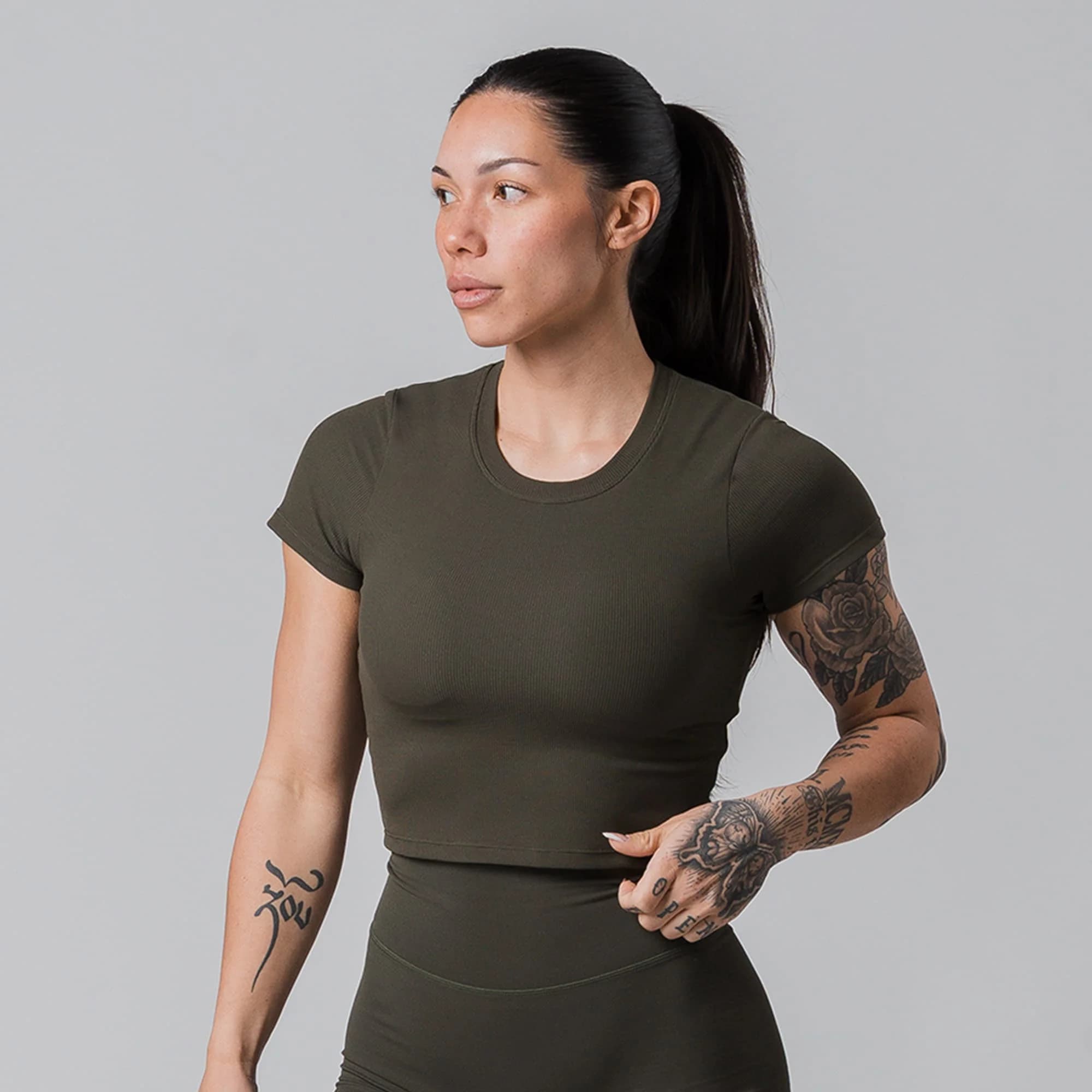 Axis Support Baby Tee - OD Green