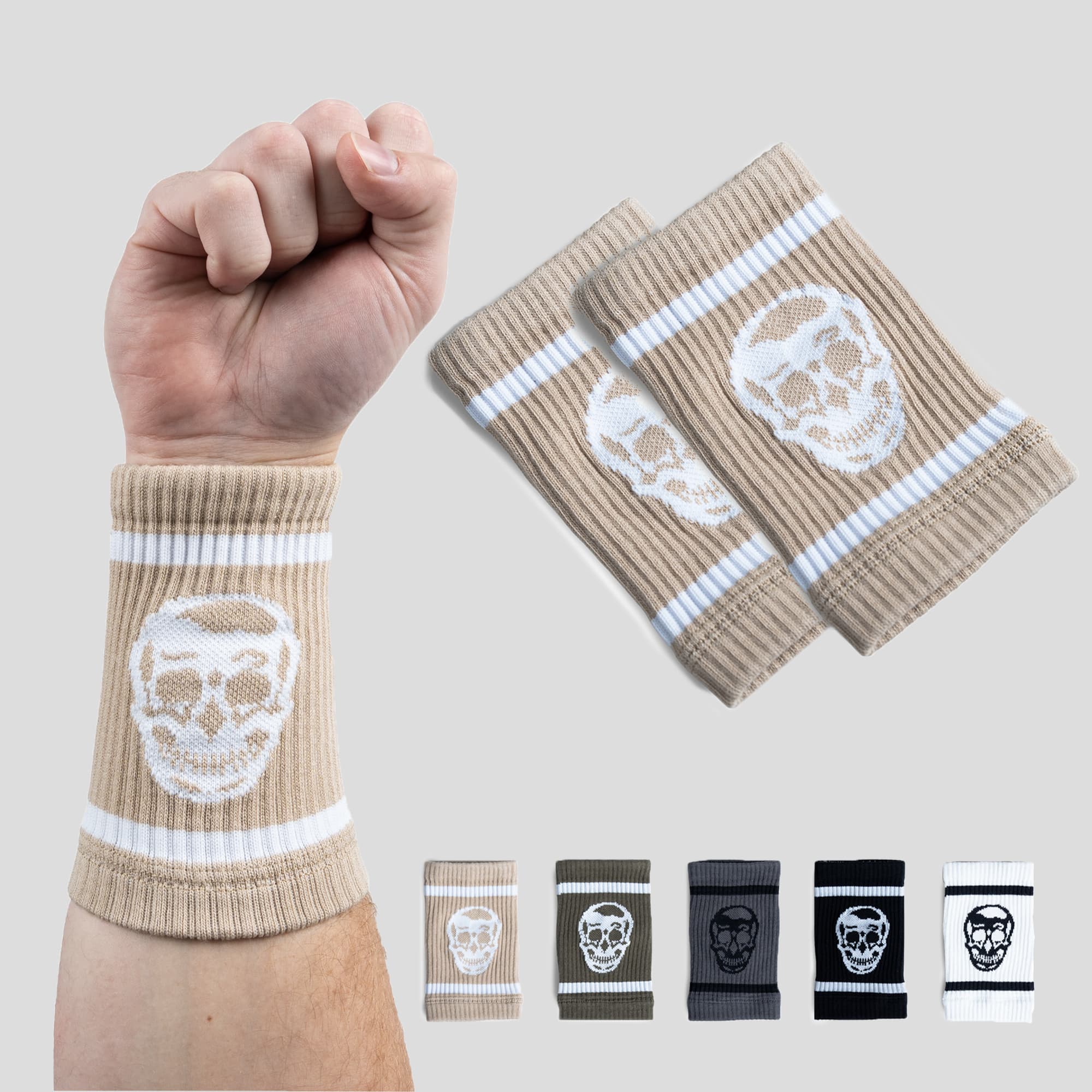 Skull Wrist Bands - Desert Sand