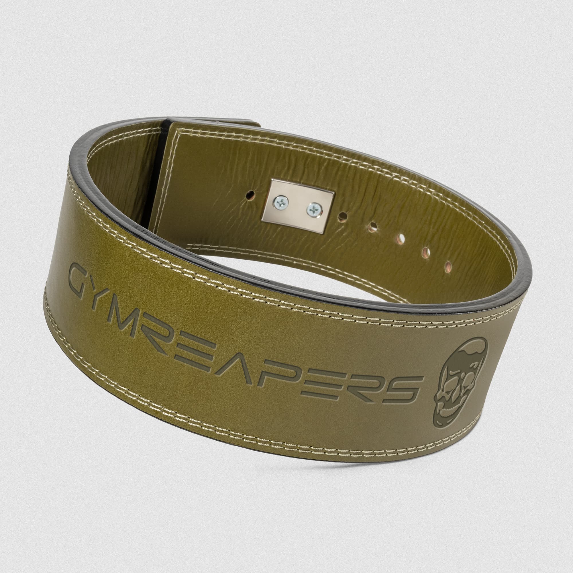 10MM Lever Belt - Green Leather