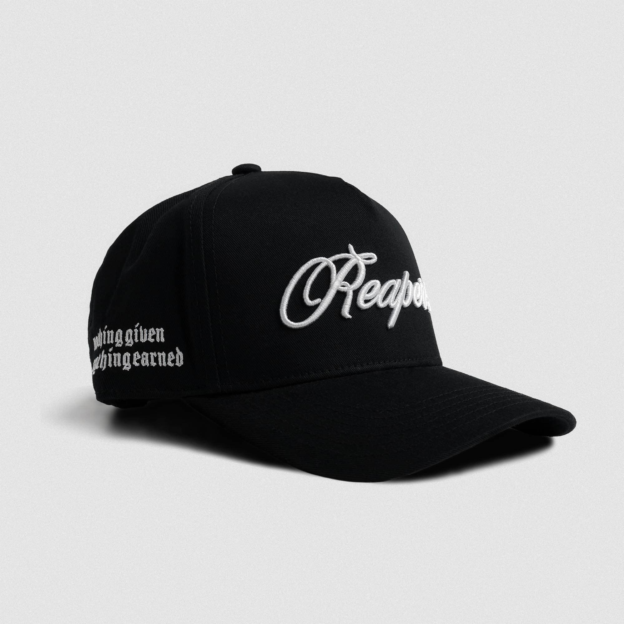 Reapers 5-Panel Cotton Hat - Black/White