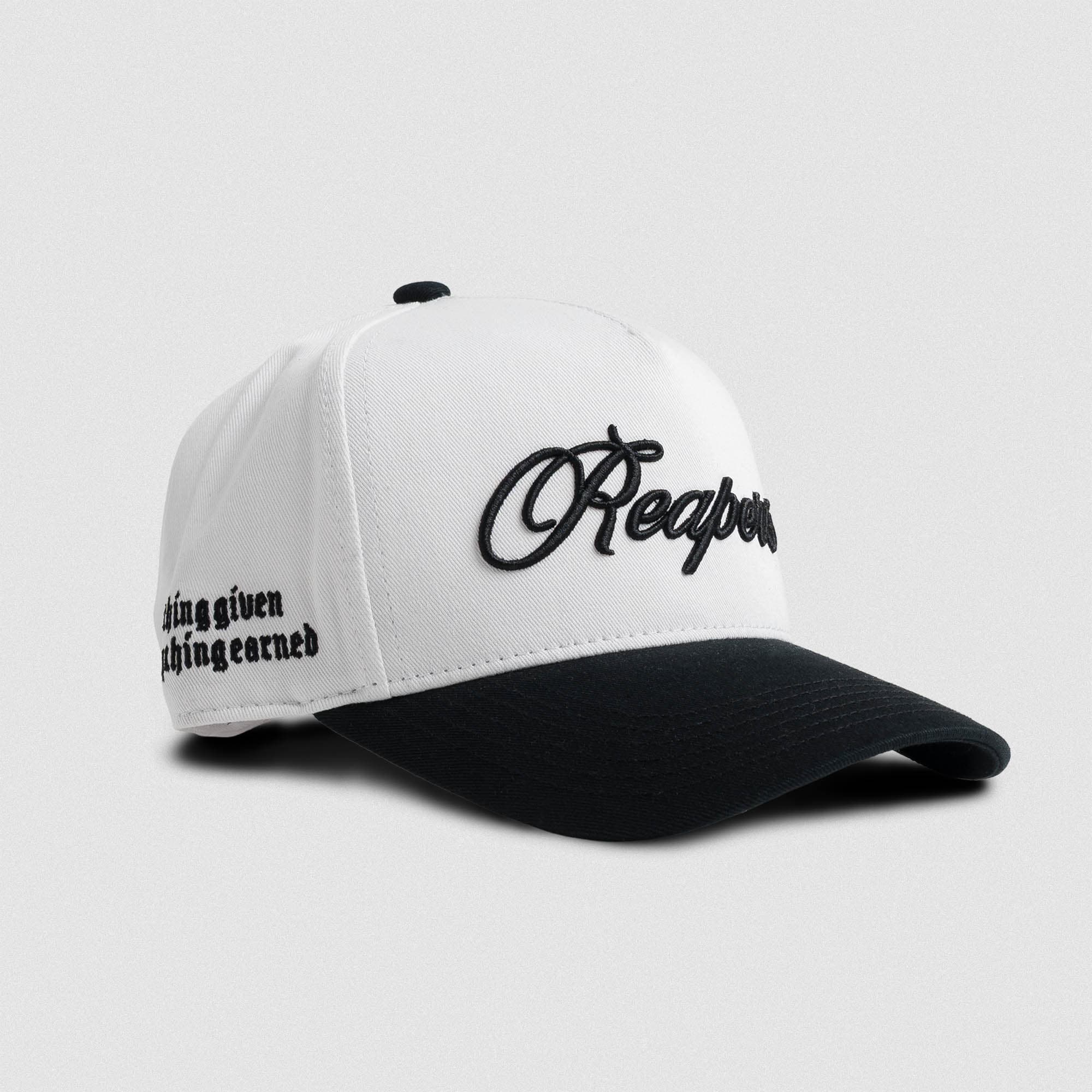 Reapers 5-Panel Cotton Hat - White/Black