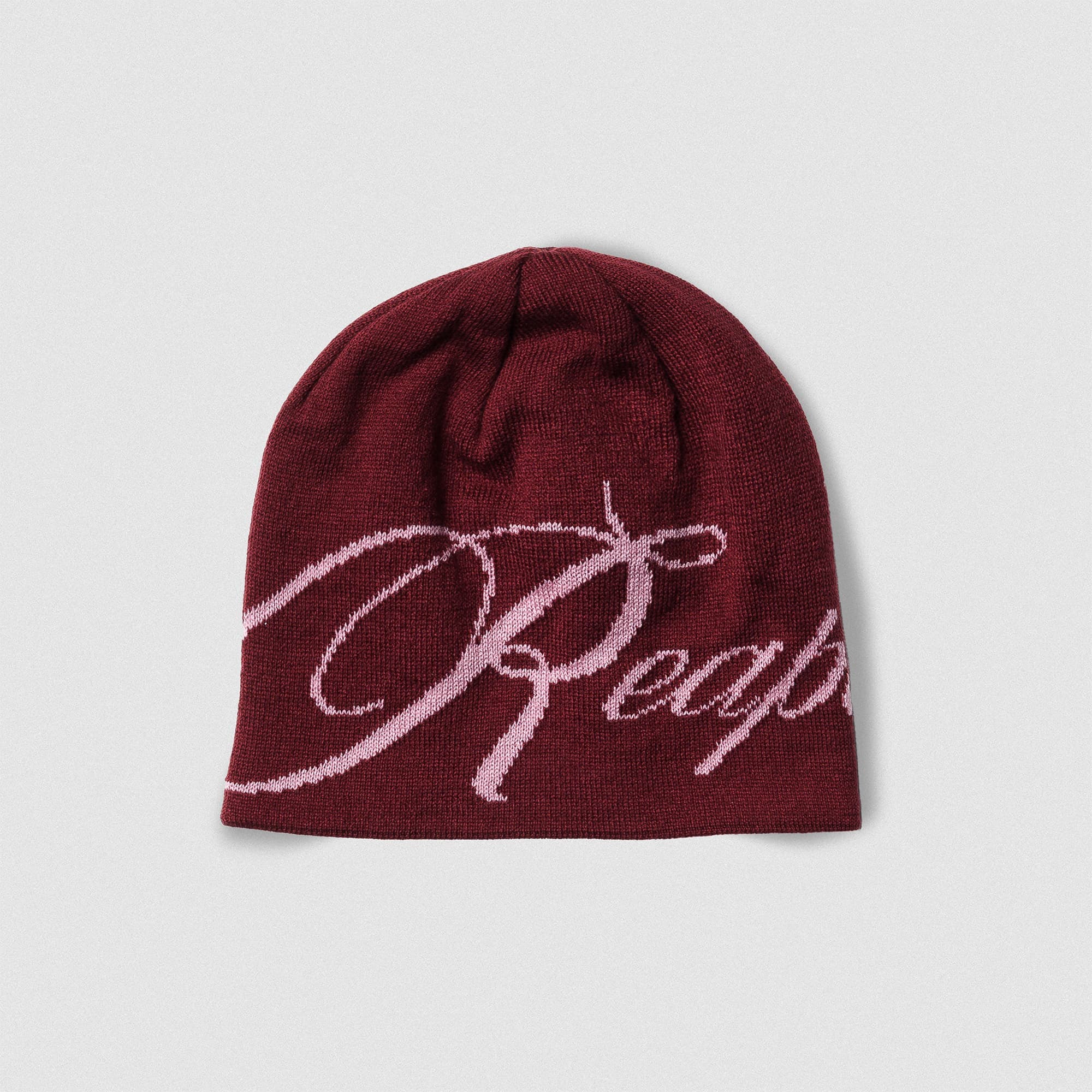 Reapers Skull Cap Beanie - Maroon/Pink
