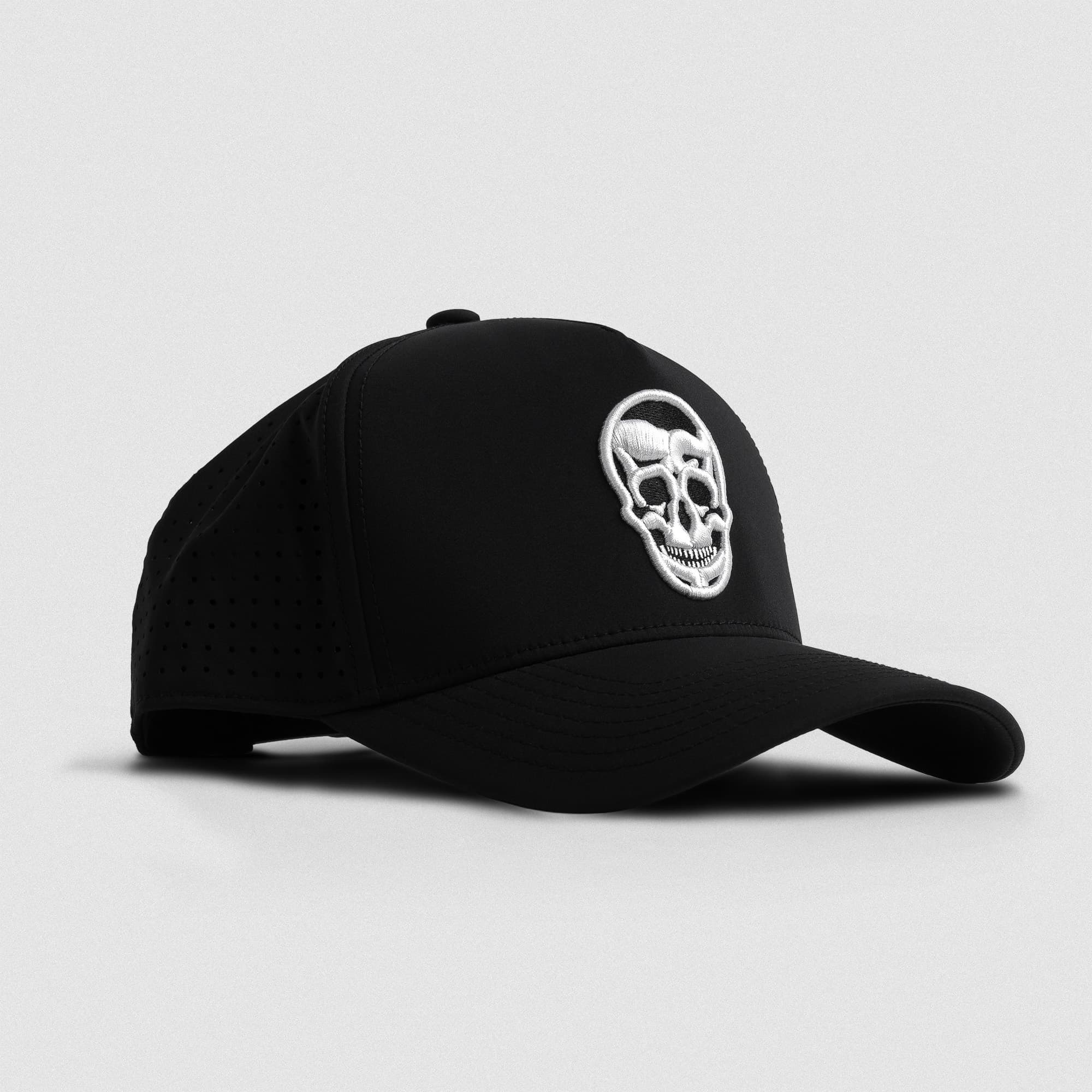 Hybrid Performance 5-Panel Hat - Black/White