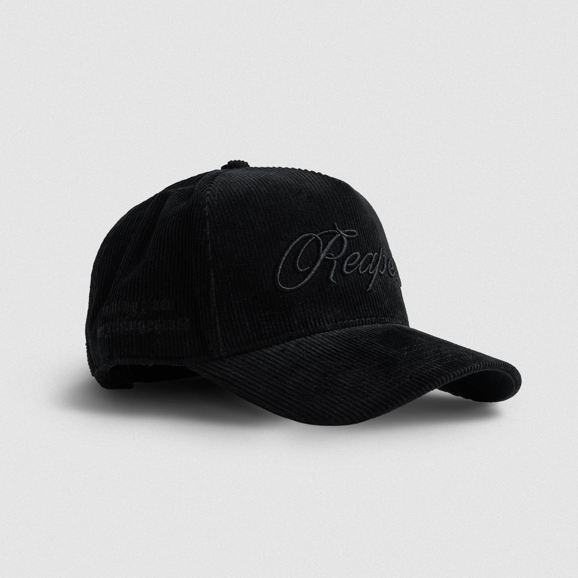Corduroy Reapers 5-Panel Hat - Black/Black