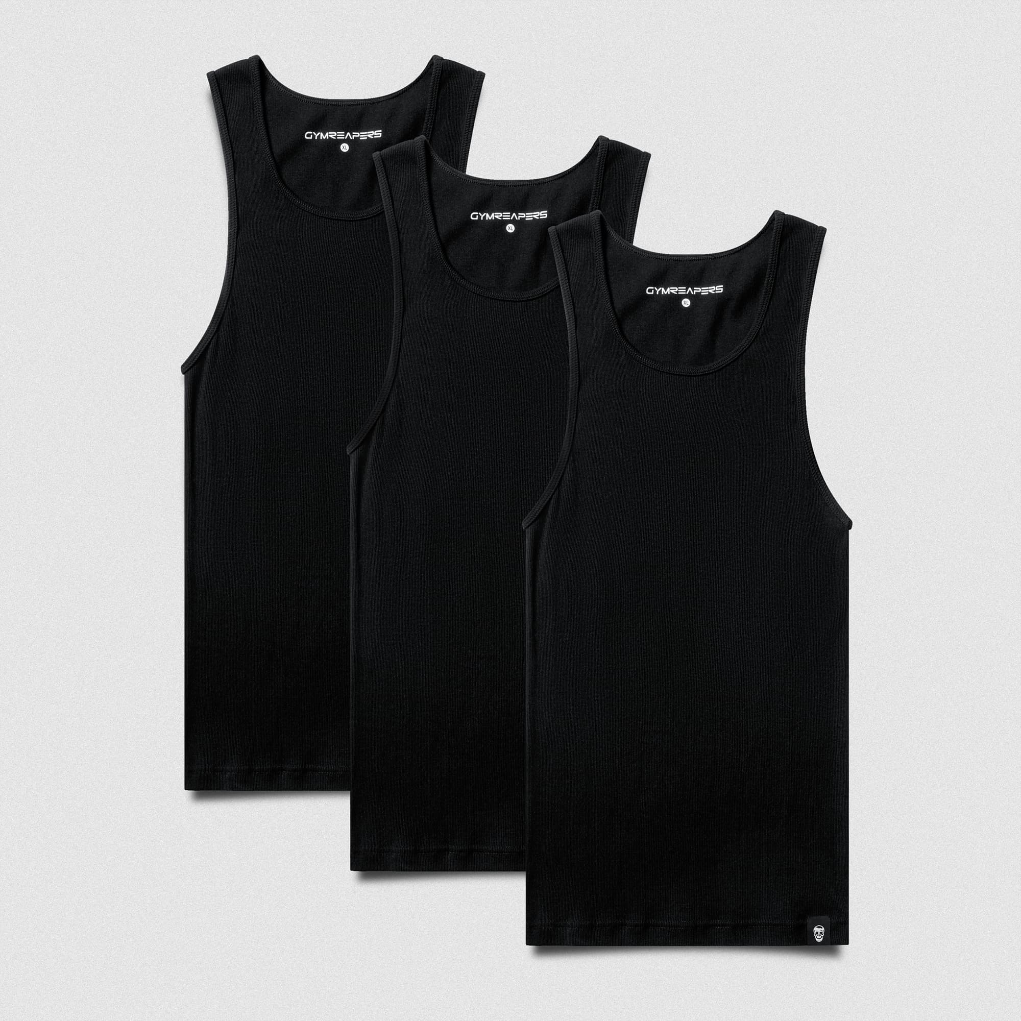 Men's Ribbed Tank 3-Pack - Black